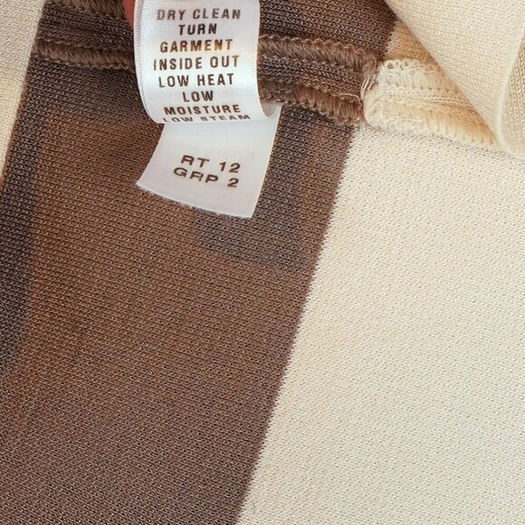 St John Knit Sleeveless Sheath Dress High Neck Cafe Brown - Size 6 - Picture 7 of 8